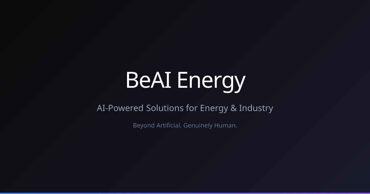 BeAI Energy | Soluciónes de IA para Energía e Industria